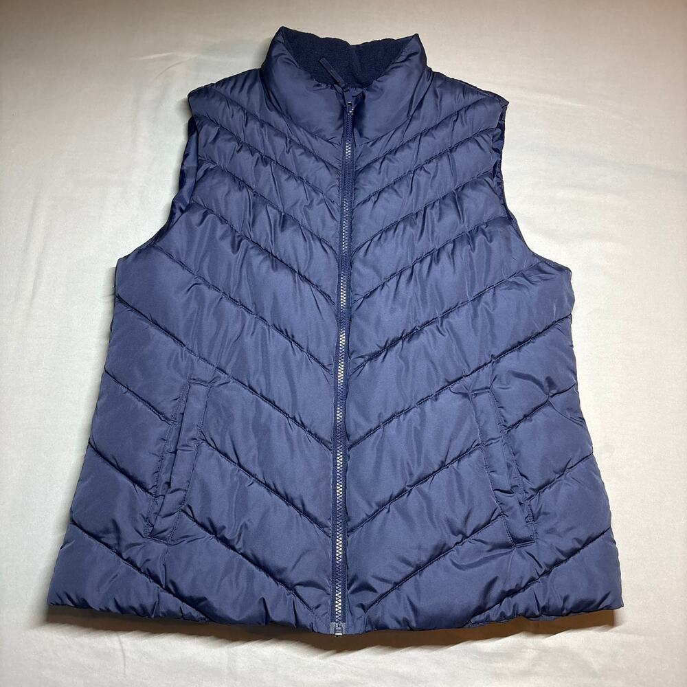 Gap navy blue quilted puffer vest